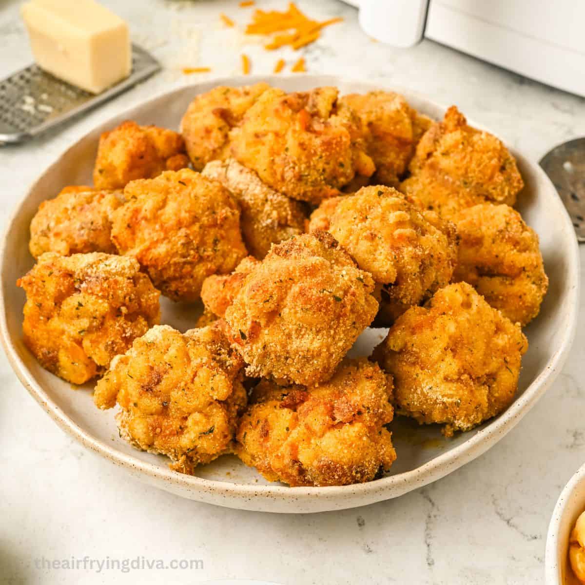 Crispy Air Fryer Mac and Cheese Bites - The Air Frying Diva